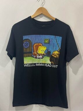 Nickelodeon Black SpongeBob 'Wellll Imma Head Out' Graphic Tee